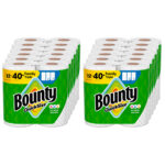 Bounty Quick-Size Paper Towels, White, 24 Family Triple Rolls = 80 Regular Rolls 2 cases