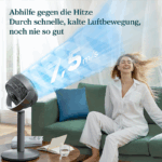 Levoit 20 dB Floor Fan Very Quiet with Intelligent Control via App & Alexa, DC Motor with 30 m Throwing Distance, Fan with Cooling, Fan with Remote Control, 4 Modes, 12 Levels, 12 Hours Timer - Image 3