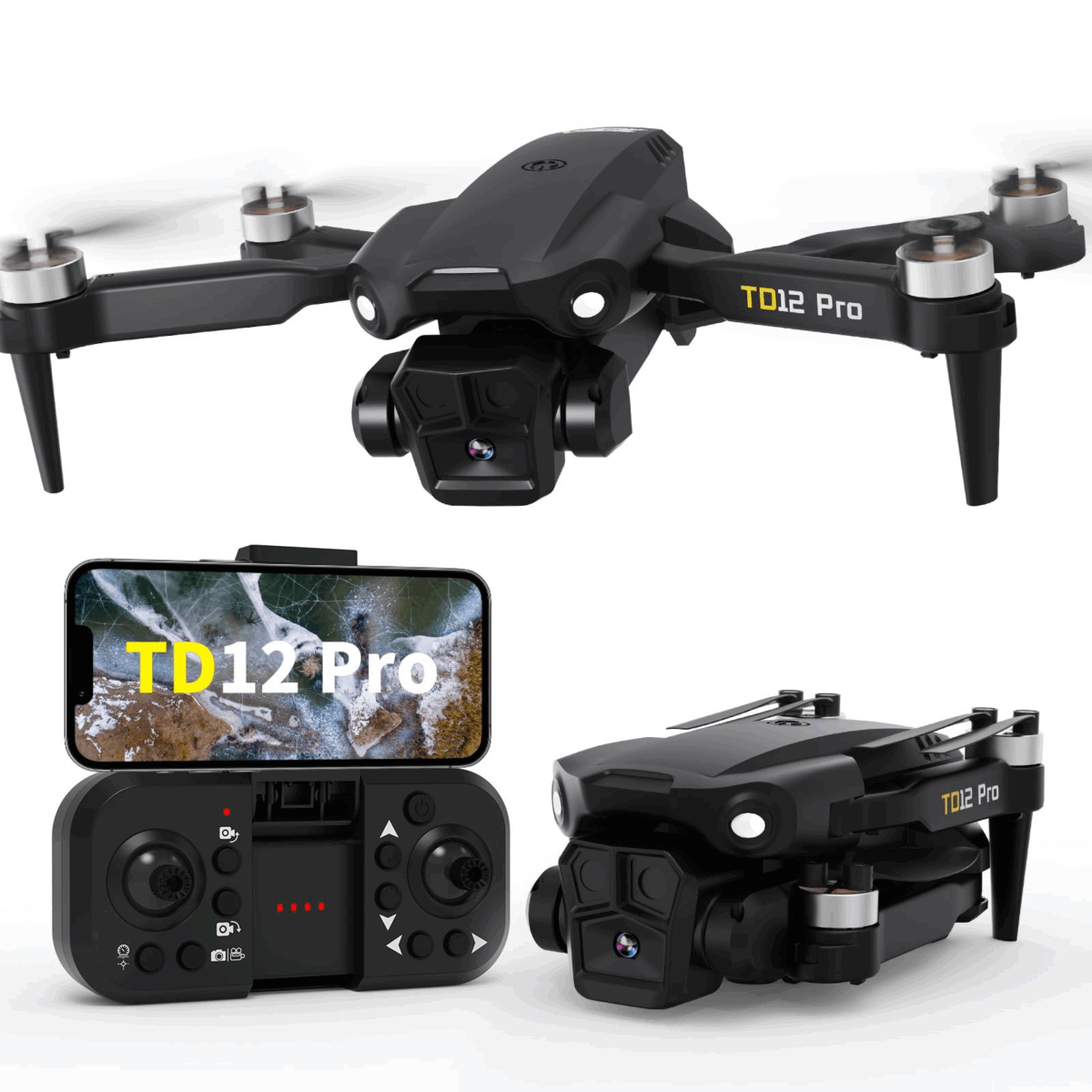 Toladrone TD12PRO Drone with Camera 4K,Mini Drone for Beginners with Carrying Case Foldable Quadcopter - Image 1