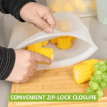 Reusable Storage Bag, 12 Pack 100% Silicone Food Storage Bags Stand Up Silicone Zip Lock Bags for Food Container, Freezer Microwave Oven Dishwasher Safe, 4 Medium 4 Small 4 Extra Small, Translucent - Image 7