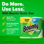Bounty Quick-Size Paper Towels, White, 24 Family Triple Rolls = 80 Regular Rolls 2 cases - Image 2