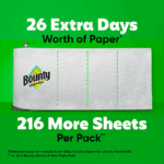 Bounty Quick-Size Paper Towels, White, 24 Family Triple Rolls = 80 Regular Rolls 2 cases - Image 5