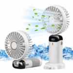 Jsdoin Handheld Fan, Portable Mini Fan, Rechargeable, Small Pocket Fan with 5 Speed Levels, Foldable USB Fan for Office, Outdoor