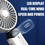 Jsdoin Handheld Fan, Portable Mini Fan, Rechargeable, Small Pocket Fan with 5 Speed Levels, Foldable USB Fan for Office, Outdoor - Image 2