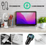 Jsdoin Handheld Fan, Portable Mini Fan, Rechargeable, Small Pocket Fan with 5 Speed Levels, Foldable USB Fan for Office, Outdoor - Image 6