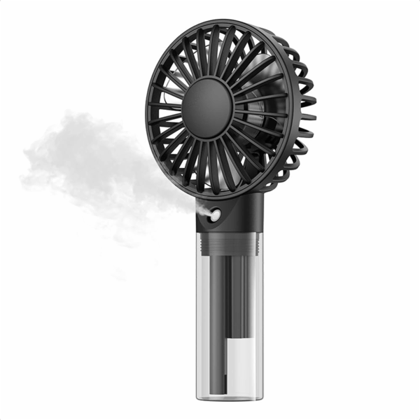 TOPK Handheld Fan with Water, Rechargeable, Battery Operated, Water Spray Mist, Small Personal Handheld Fan for Travel, Home Office, Camping, Outdoor