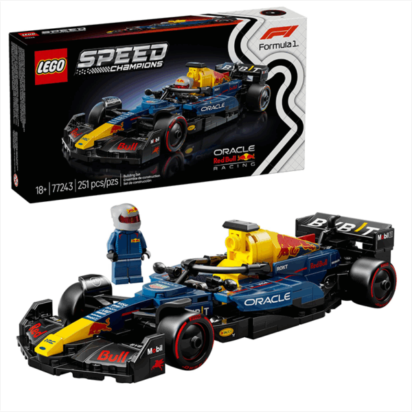 LEGO Speed Champions Oracle Red Bull Racing RB20 F1 Race Car Model Kits - Building Set for Adults, Ages 18+ with Realistic Features - Red Bull F1 DIY Crafts for Display - Gift Idea for F1 Fans - 77243
