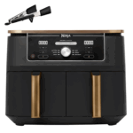Ninja Foodi MAX Dual Zone [AF400EUCP] Hot Air Fryer 2 Large Frying Compartments, 6 Functions, 2 Independent Garzones, 9.5 Litres