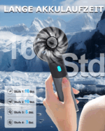 Lepwings Handheld Fan, Mini Fan USB Rechargeable with 4 Speeds, 16 Hours Long Working Time, Small Portable Fan for Travel, Office, Home, Outdoor - Image 2