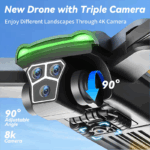 HYTOBP S166 GPS Drone with Camera 4K Professional for Adults Beginners, Drone with 3 Cameras - Image 2