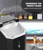 Ice Cube Machine, Crushed Ice Machine, Portable Crush Ice Cube Machine, Self-Cleaning with One-Click Operation, Soft Chewable Ball Ice in 7 Minutes, 16 kg/24H Crushed Ice Machine for Home - Image 2
