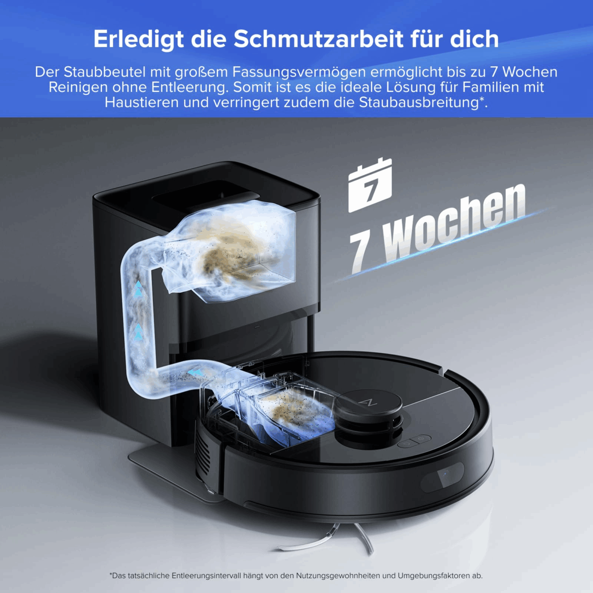 roborock Q7 L5+ Robot Vacuum Cleaner Set with Automatic Dust Emptying, Dual Anti-Tangle System, 8,000 Pa Suction Power, Electronic Water Tank, LiDAR Navigation - Image 2