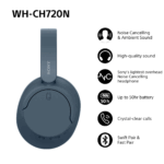Sony WH-CH720N Wireless Bluetooth Noise-Canceling Headphones - Image 7