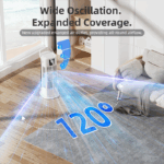 Portable Air Conditioners 1350 ml Mobile Air Conditioner, Quiet Air Cooler 36 W Low Consumption, 4 Speeds 2 Spray Modes, 12H Timer, 120° Oscillation Remote Control for Bedroom, Kitchen [Energy Class A+++] - Image 3