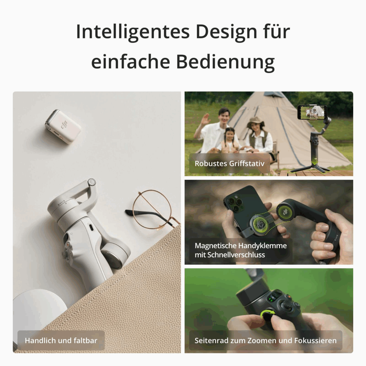 DJI OSMO Mobile 6 smartphone gimbal, 3-axis stabilisation, built-in extension rod, handy and foldable, vlog gimbal - Image 4