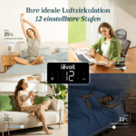Levoit - DC Motor Tower Fan - 20 dB Very Quiet Fan - 4 Modes/12 Levels/12 Hours Timer - Fan with Remote Control and Cooling - Tower Fan with 7.9 m/s Speed - 24 W Floor Fan - Image 6