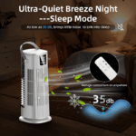 Portable Air Conditioners 1350 ml Mobile Air Conditioner, Quiet Air Cooler 36 W Low Consumption, 4 Speeds 2 Spray Modes, 12H Timer, 120° Oscillation Remote Control for Bedroom, Kitchen [Energy Class A+++] - Image 5