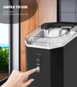 Ice Cube Machine, Crushed Ice Machine, Portable Crush Ice Cube Machine, Self-Cleaning with One-Click Operation, Soft Chewable Ball Ice in 7 Minutes, 16 kg/24H Crushed Ice Machine for Home - Image 5