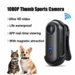 Zeerkeer Mini Thumb Action Camera 120° Wide Angle Lens 1080P Mini Body Camera with Magnetic Lanyard 360° Clip Helmet Action Camera Portable Outdoor Bicycle Motorcycle Sports Camera - Image 4