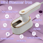 Travel Steamer Iron for Clothes Mini - Portable Ironing Machine Travel Small Size Portable Steamer Travel College Dorm Home Essentials Steamer for Clothes(White) - Image 6