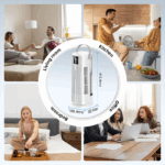 Portable Air Conditioners 1350 ml Mobile Air Conditioner, Quiet Air Cooler 36 W Low Consumption, 4 Speeds 2 Spray Modes, 12H Timer, 120° Oscillation Remote Control for Bedroom, Kitchen [Energy Class A+++] - Image 7