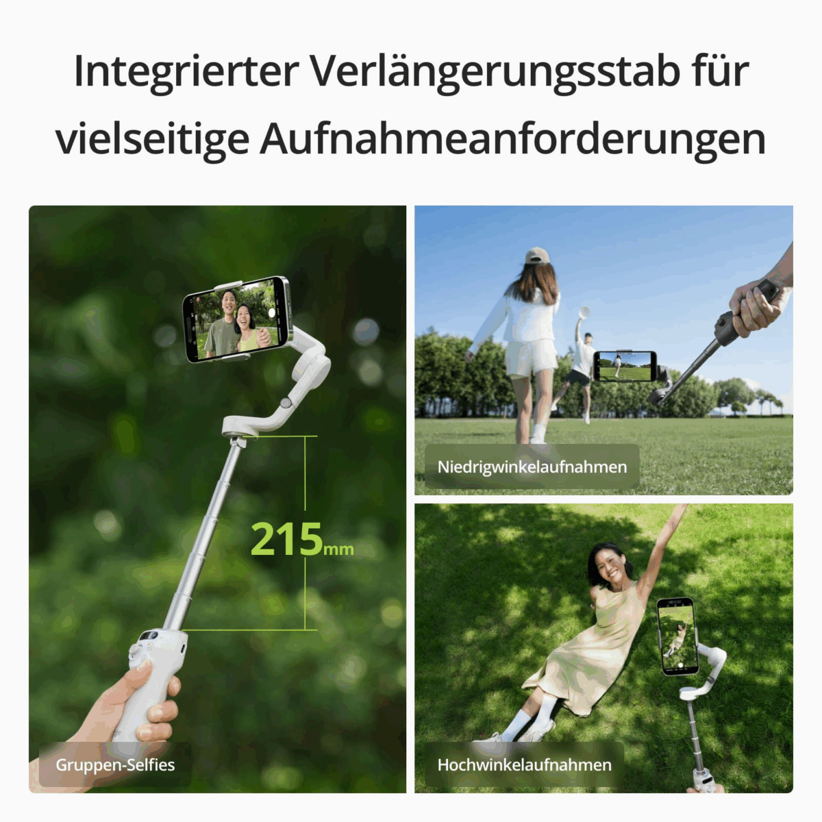 DJI OSMO Mobile 6 smartphone gimbal, 3-axis stabilisation, built-in extension rod, handy and foldable, vlog gimbal - Image 6